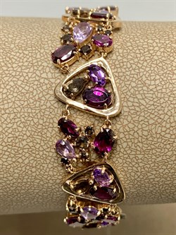 *Браслет р.17 Родолит Микс цв Красное арт. Бр120-057-17М2-039 вес 13,42 г - фото 173230 *Браслет р.17 Родолит Микс цв Красное арт. Бр120-057-17М2-039 вес 13,42 г - фото 173230