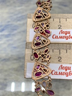 *Браслет р.17 Родолит Микс цв Красное арт. Бр120-057-17М2-039 вес 13,42 г - фото 173235 *Браслет р.17 Родолит Микс цв Красное арт. Бр120-057-17М2-039 вес 13,42 г - фото 173235