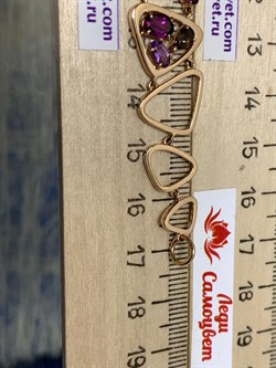 *Браслет р.17 Родолит Микс цв Красное арт. Бр120-057-17М2-039 вес 13,42 г - фото 173237 *Браслет р.17 Родолит Микс цв Красное арт. Бр120-057-17М2-039 вес 13,42 г - фото 173237