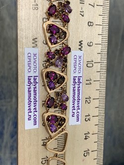 *Браслет р.17 Родолит Микс цв Красное арт. Бр120-057-17М2-039 вес 13,42 г - фото 173238 *Браслет р.17 Родолит Микс цв Красное арт. Бр120-057-17М2-039 вес 13,42 г - фото 173238