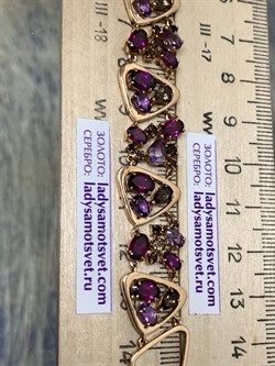 *Браслет р.17 Родолит Микс цв Красное арт. Бр120-057-17М2-039 вес 13,42 г - фото 173241 *Браслет р.17 Родолит Микс цв Красное арт. Бр120-057-17М2-039 вес 13,42 г - фото 173241