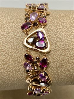 *Браслет р.17 Родолит Микс цв Красное арт. Бр120-057-17М2-039 вес 13,42 г - фото 173244 *Браслет р.17 Родолит Микс цв Красное арт. Бр120-057-17М2-039 вес 13,42 г - фото 173244