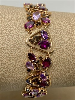 *Браслет р.17 Родолит Микс цв Красное арт. Бр120-057-17М2-039 вес 13,42 г - фото 173247 *Браслет р.17 Родолит Микс цв Красное арт. Бр120-057-17М2-039 вес 13,42 г - фото 173247