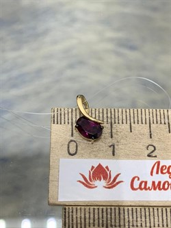 *Подвеска Родолит цв Лимонное арт. П324-055Рд-487 вес 0,69 г - фото 173275 *Подвеска Родолит цв Лимонное арт. П324-055Рд-487 вес 0,69 г - фото 173275