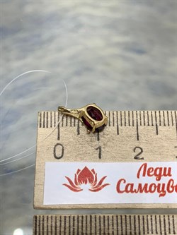 *Подвеска Родолит цв Лимонное арт. П324-055Рд-487 вес 0,69 г - фото 173276 *Подвеска Родолит цв Лимонное арт. П324-055Рд-487 вес 0,69 г - фото 173276