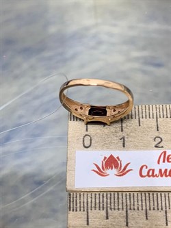 *Кольцо р.17 Гранат Пироп цв Красное арт. К124-5626ГрФ-322 вес 1,77 г - фото 173301