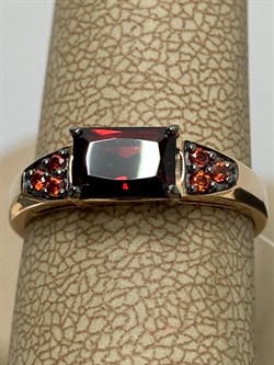 *Кольцо р.17 Гранат Пироп цв Красное арт. К124-5626ГрФ-322 вес 1,77 г - фото 173304