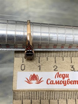 *Кольцо р.17 Гранат Пироп цв Красное арт. К124-5626ГрФ-322 вес 1,77 г - фото 173308