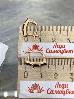 *Серьги Гранат Пироп цв Красное арт. С120-5825Гр-647 вес 2,23 г - фото 173330