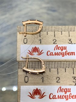 *Серьги Гранат Пироп цв Красное арт. С120-5825Гр-647 вес 2,23 г - фото 173331