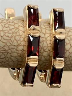 *Серьги Гранат Пироп цв Красное арт. С120-5825Гр-647 вес 2,23 г - фото 173335