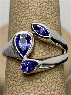 *Кольцо р.16,5 Танзанит арт. SM-R02913-X-W-TN-X-X-037 вес 3,88 г - фото 173368 *Кольцо р.16,5 Танзанит арт. SM-R02913-X-W-TN-X-X-037 вес 3,88 г - фото 173368