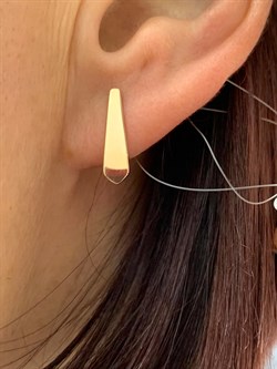 *Серьги Трансформеры Зеленая Шпинель цв Красное арт. С110-5493ШИ-841 вес 7,25 г - фото 173398