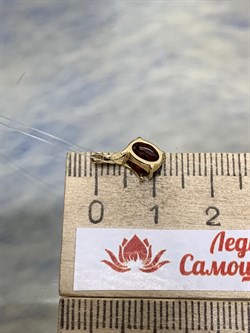 *Подвеска Гранат Пироп цв Лимонное арт. П324-055Гр-947 вес 0,67 г - фото 173402