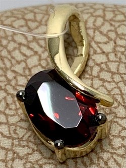 *Подвеска Гранат Пироп цв Лимонное арт. П324-055Гр-947 вес 0,67 г - фото 173405