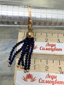 *Кольцо р.18 Синяя Шпинель цв Красное арт. К110-5493ШС-618 вес 3,3 г - фото 173414