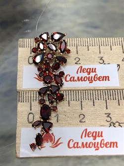 *Подвеска Гранат Пироп цв Красное арт. П120-421Гр-479 вес 5,06 г - фото 173417