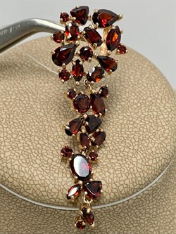 *Подвеска Гранат Пироп цв Красное арт. П120-421Гр-479 вес 5,06 г - фото 173419