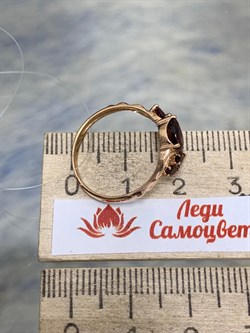 *Кольцо р.17 Гранат Пироп цв Красное арт. К120-3527Гр-191 вес 1,98 г - фото 173450