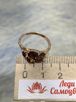 *Кольцо р.17 Гранат Пироп цв Красное арт. К120-3527Гр-191 вес 1,98 г - фото 173451