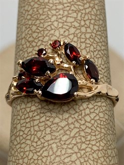 *Кольцо р.17 Гранат Пироп цв Красное арт. К120-3527Гр-191 вес 1,98 г - фото 173454