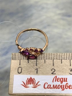 *Кольцо р.18 Аметист Родолит цв Красное арт. К124-3527М7-019 вес 2,11 г - фото 173485 *Кольцо р.18 Аметист Родолит цв Красное арт. К124-3527М7-019 вес 2,11 г - фото 173485