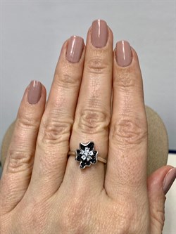 *Кольцо р.16,5 Голубой Топаз арт. SM-R02911-X-WB-SBT-X-B-175 (вес 2,79 г) - фото 173613