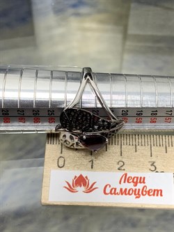 *Кольцо р.20 Родолит арт. SM-R02902-X-WB-lil-X-X-402 (вес 5,44 г) - фото 173723