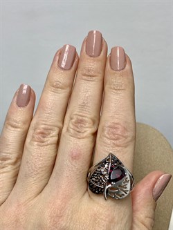 *Кольцо р.20 Родолит арт. SM-R02902-X-WB-lil-X-X-402 (вес 5,44 г) - фото 173728