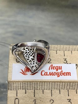 *Кольцо р.20 Родолит арт. SM-R02902-X-WB-lil-X-X-402 (вес 5,44 г) - фото 173731