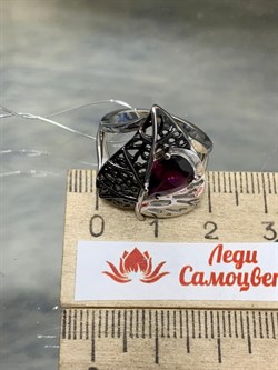 *Кольцо р.20 Родолит арт. SM-R02902-X-WB-lil-X-X-402 (вес 5,44 г) - фото 173732