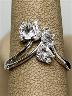 *Кольцо р.20 Горный Хрусталь арт. SM-R02917-X-W-W-X-W-394  вес 4,06 г - фото 173746