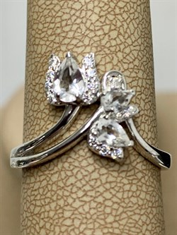 *Кольцо р.20 Горный Хрусталь арт. SM-R02917-X-W-W-X-W-394  вес 4,06 г - фото 173747
