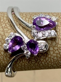 *Кольцо р.17 Аметист арт. SM-R02917-X-W-Pur-X-W-466 вес 3,45 г - фото 173836 *Кольцо р.17 Аметист арт. SM-R02917-X-W-Pur-X-W-466 вес 3,45 г - фото 173836