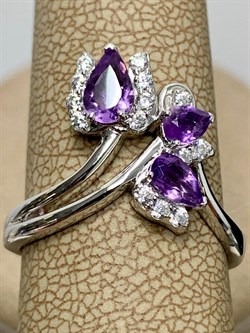*Кольцо р.17 Аметист арт. SM-R02917-X-W-Pur-X-W-466 вес 3,45 г - фото 173838 *Кольцо р.17 Аметист арт. SM-R02917-X-W-Pur-X-W-466 вес 3,45 г - фото 173838
