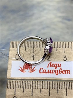 *Кольцо р.17 Аметист арт. SM-R02917-X-W-Pur-X-W-466 вес 3,45 г - фото 173843 *Кольцо р.17 Аметист арт. SM-R02917-X-W-Pur-X-W-466 вес 3,45 г - фото 173843