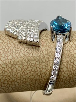 *Кольцо р.18 Топаз Лондон арт. SM-R02915-X-W-LB-X-W-244 вес 4,18 г - фото 173937 *Кольцо р.18 Топаз Лондон арт. SM-R02915-X-W-LB-X-W-244 вес 4,18 г - фото 173937