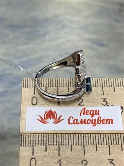 *Кольцо р.18 Топаз Лондон арт. SM-R02915-X-W-LB-X-W-244 вес 4,18 г - фото 173942 *Кольцо р.18 Топаз Лондон арт. SM-R02915-X-W-LB-X-W-244 вес 4,18 г - фото 173942