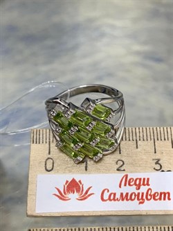 *Кольцо р.17 Хризолит арт. SM-R02914-X-W-SO-X-W-233 вес 6,22 г - фото 173997 *Кольцо р.17 Хризолит арт. SM-R02914-X-W-SO-X-W-233 вес 6,22 г - фото 173997