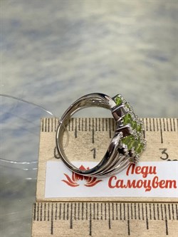 *Кольцо р.17 Хризолит арт. SM-R02914-X-W-SO-X-W-233 вес 6,22 г - фото 173998 *Кольцо р.17 Хризолит арт. SM-R02914-X-W-SO-X-W-233 вес 6,22 г - фото 173998