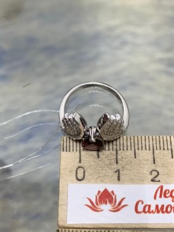 *Кольцо р.16,5 Родолит арт. SM-R02916-X-W-lil-X-W-843 вес 4,01 г - фото 174022