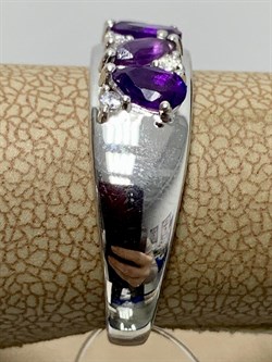 *Кольцо р.17,5 Аметист арт. SM-R02909-X-W-Pur-X-W-785 вес 3,45 г - фото 174281 *Кольцо р.17,5 Аметист арт. SM-R02909-X-W-Pur-X-W-785 вес 3,45 г - фото 174281
