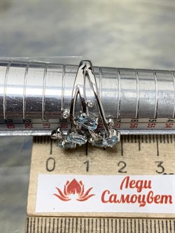 *Кольцо р.18,5 Голубой Топаз арт. SM-R02901-X-W-SBT-X-W-720 вес 4,62 г - фото 174325