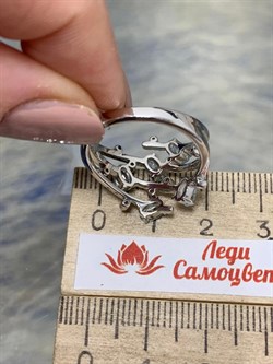 *Кольцо р.18,5 Голубой Топаз арт. SM-R02901-X-W-SBT-X-W-720 вес 4,62 г - фото 174332