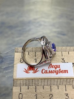 *Кольцо р.17,5 Танзанит цв Белое арт. 1-207936-00-31-116 вес 5,75 г - фото 174397 *Кольцо р.17,5 Танзанит цв Белое арт. 1-207936-00-31-116 вес 5,75 г - фото 174397