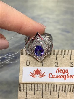 *Кольцо р.18 Танзанит цв Белое арт. 1-207936-00-31-109 вес 5,94 г - фото 174401 *Кольцо р.18 Танзанит цв Белое арт. 1-207936-00-31-109 вес 5,94 г - фото 174401