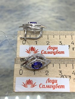 *Серьги Танзанит цв Белое арт. 2-207936-00-31-123 вес 6,21 г - фото 174419 *Серьги Танзанит цв Белое арт. 2-207936-00-31-123 вес 6,21 г - фото 174419