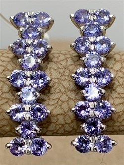 *Серьги Танзанит цв Белое арт 2-208316-00-31-033 (вес 2,49 г) - фото 174450