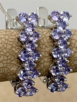 *Серьги Танзанит цв Белое арт 2-208316-00-31-033 (вес 2,49 г) - фото 174451