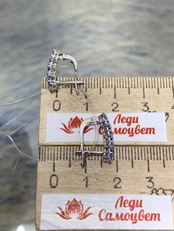 *Серьги Танзанит цв Белое арт 2-208316-00-31-033 (вес 2,49 г) - фото 174456